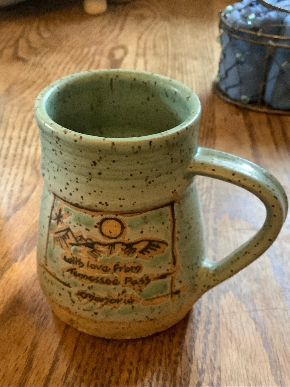 Tennessee Pass cookhouse Ceramic Mug with Hand-Drawn Accent